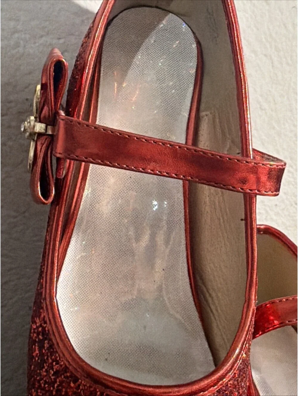 Wizard of Oz Dorothy Fancy Red Ruby Slippers Shoes Heels 5 Girl Kids 5Y Costume